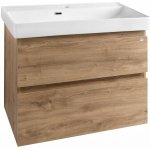 Aqualine ALTAIR umyvadlová skříňka 76x60x37cm, dub emporio AI388 – Zboží Mobilmania