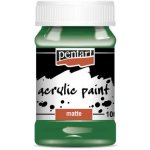Pentart Akrylová barva matná 100 ml Zelená – Sleviste.cz
