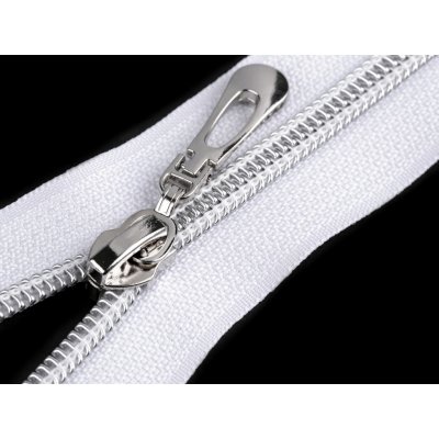 Spirálový zip No 7 délka 70 cm se stříbrnými zoubky, malé, 101 bílá – Hledejceny.cz