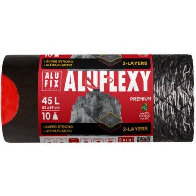 Alufix Pytle Alufix ALUFLEXY stahovací - 52x69cm / 45l / 30my / 10ks / stříbrnočerná 562958 – Zboží Dáma