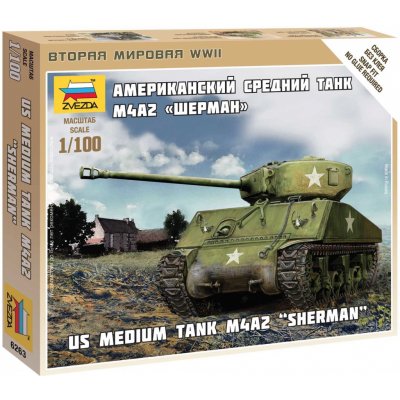 Zvezda M4A2 Sherman Wargames WWII 6263 1:100