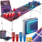 Tectake 405438 pivní pongový stůl beerwars ii, s mrazicím boxem a led osvětlením barevná – Hledejceny.cz
