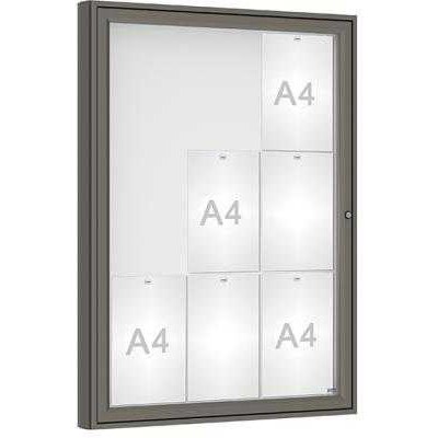 PROCITY Venkovní vitrína model 1000 9 x A4, plexi, šedá PRO | Zboží Auto