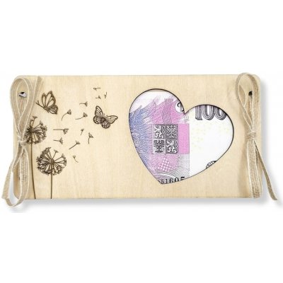 GRAVENO Dřevěné přání na peníze s vlastním textem – Zboží Dáma