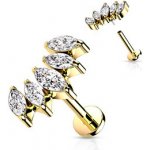 Šperky4U Labreta cartilage piercing LB0041GD-1208 – Zboží Dáma