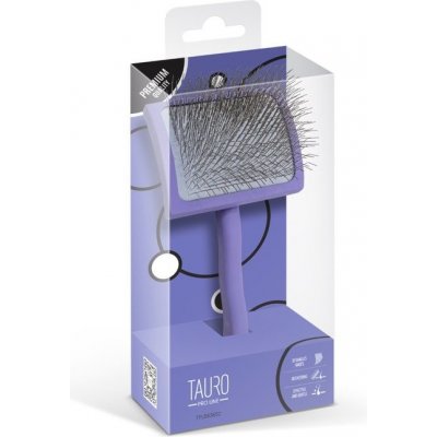 TAURO PRO LINE Prohnutý dřevěný obdélníkový kartáč TPL drátky 25 mm fialový M 9,6 x 19,0 cm – Zboží Dáma