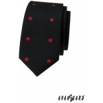 Avantgard Kravata Slim Lux 571-05005 Černá s červeným puntíkem – Sleviste.cz