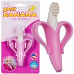 Baby Banana Brush první kartáček banán růžová – Sleviste.cz