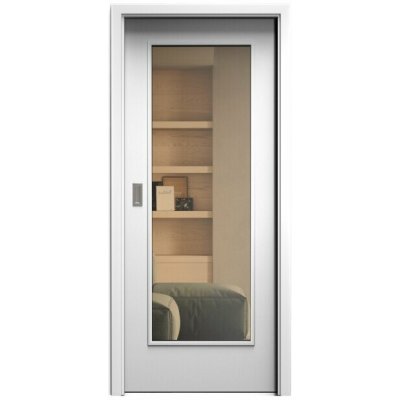 Sapeli Elegant Komfort M40 posuvné bílá hladká 100 x 210 cm Planibel bronz – Hledejceny.cz