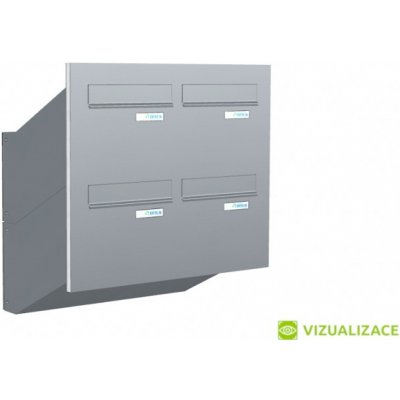 Poštovní schránka D-246 - do dveřního panelu - lakovaná - RAL 9006 MAT. - STŘÍBRNÁ – Hledejceny.cz