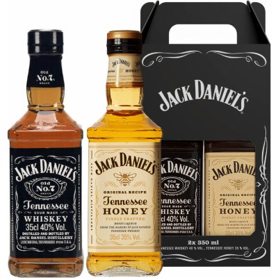 Jack Daniel's Duopack Honey 35% 0,35 l a Black 40% 0,35 l (karton) – Sleviste.cz