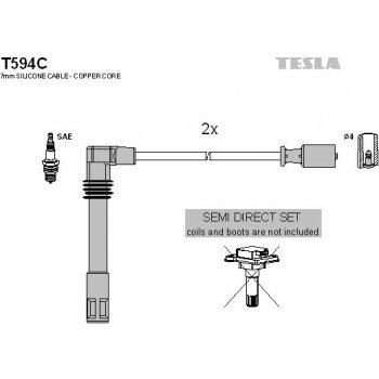 Sada kabelů pro zapalování TESLA original T594C