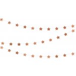 Girlanda hvězdičky růžové zlato 3,6 m – Zboží Dáma