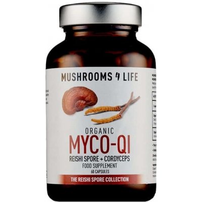Mushrooms4Life Směs reishi spór a cordyceps Myco-Qi 60 ks – Zboží Mobilmania