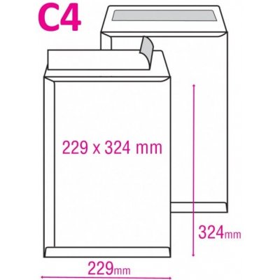 Poštovní taška C4 s krycí páskou – Zboží Živě