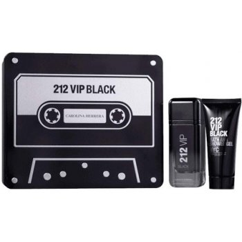 Carolina Herrera 212 VIP Man Black EDP 100 ml + sprchový gel 100 ml Hard box dárková sada