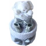 Brumlík plenkový dvoupatrový dort Zajíček šedý – Zboží Mobilmania