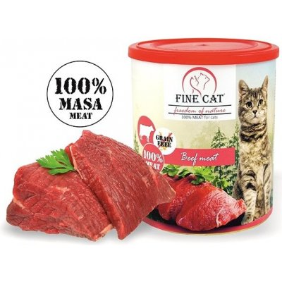 FINE CAT FoN pro kočky HOVĚZÍ 100% MASA 0,8 kg – Zboží Mobilmania