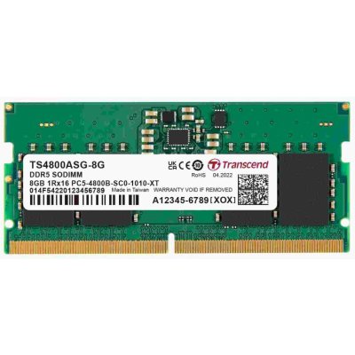 TRANSCEND SodimmDDR5 8GB 4800MHz JM 1Rx16 1Gx16 CL40 1.1V JM4800ASG-8G – Hledejceny.cz