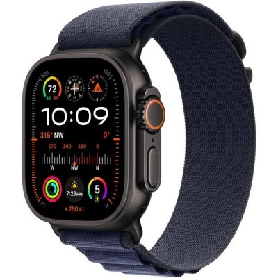 Apple Watch 49mm námořnicky modrý Alpský tah - S - provedení z černého titanu MYPW3ZM/A – Zboží Živě