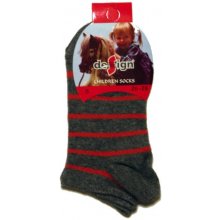 Kotníkové ponožky šedé s červeným proužkem
