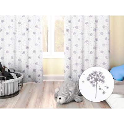 Biante Dětský bavlněný závěs Sandra SA-189 Odkvetlé pampelišky 150x140 cm – Zboží Mobilmania