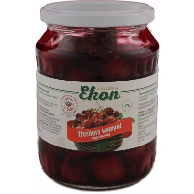 Ekon Třešňový kompot odpeckovaný 670 g