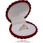 Šperky Eshop Červená sametová krabička na šperky ve tvaru mušle Y03.10 – Zboží Mobilmania