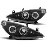 Přední světla Peugeot 307 01-05 Angel Eyes - černé – Sleviste.cz