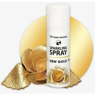 Food Colours Barva ve spreji New Gold Zlatá 50 ml – Sleviste.cz
