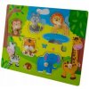 Dřevěná hračka Tulimi zábavné puzzle vkládací Zoo malé