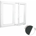 ALUPLAST Plastové okno dvoukřídlé antracit/bílé 140x120 – Zboží Mobilmania