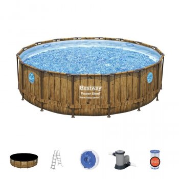 Bestway Power Steel Wood Swim Vista 4,88 x 1,22 m 56725