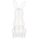Bílý drátěný košík na vajíčka ve tvaru králíka 12*14*39 cm – Hledejceny.cz
