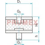 Silentblok typ 2 - 65x35 M10x16,5 (motor ŠKODA) – Zboží Mobilmania