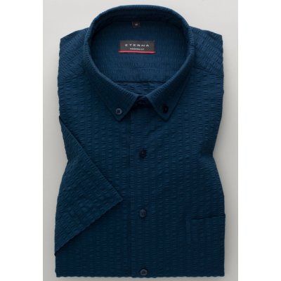 Košile Comfort Fit "Krep" s krátkým rukávem modrá L_2539_19KS5L