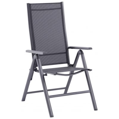 Sunfun Maja Zahradní křeslo polohovací, 68 x 61 x 110 cm, hliník textil, antracit, tmavě šedá – Zboží Dáma