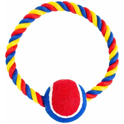 Trixie Bavlněný kruh s tenisovým míčem 6 cm / 18 cm – Zboží Mobilmania