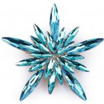 Prima-obchod brož s broušenými kamínky vločka 3 modrá azurová 104276 – Sleviste.cz