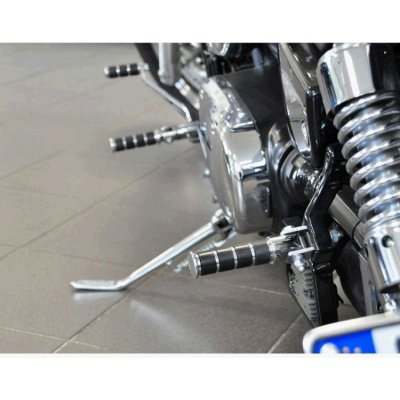 Stupačky spolujezdce Motorrad Burchard pro Yamaha XV 535 Virago,XV 750 Virago,XV 1000 Virago,XV 1100 Virago - Ness Style - černá - Černá - matná – Zboží Mobilmania