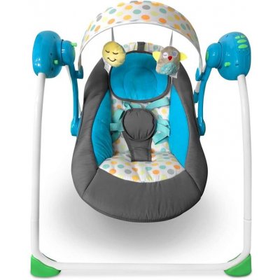 Infantastic 74770 detské houpací lehátko s hudební funkcí skládací modrá – Sleviste.cz