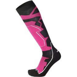 Mico Medium Weight Warm Control Primaloft Natural Merino Ski Touring Socks nero/fucsia