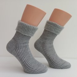 Dámské hrubé ponožky Truda světle šedá