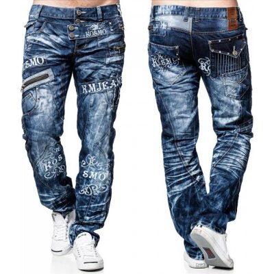 Kosmo Lupo kalhoty pánské KM051 jeans džíny černá