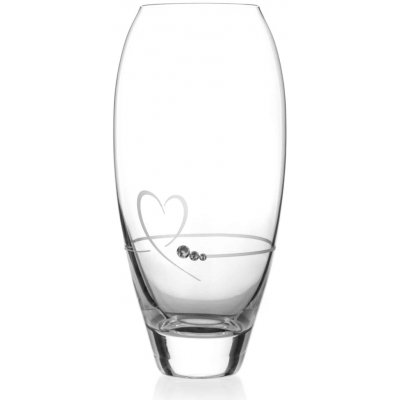 Diamante křišťálová váza Petit Heart se Swarovski krystaly 18 cm – Zbozi.Blesk.cz