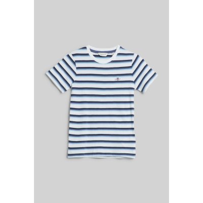 Gant Striped Shield t-shirt bílá – Zboží Dáma