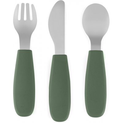 Petite & Mars Sada příborů s nerezové oceli Take&Match 12 m+ Petite&Mars Misty Green – Zboží Dáma