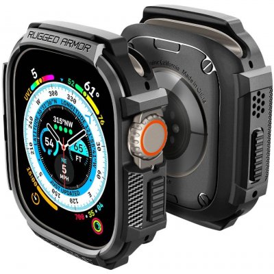 Spigen Rugged Armor Black Apple Watch Ultra 49mm ACS05456 – Zboží Živě