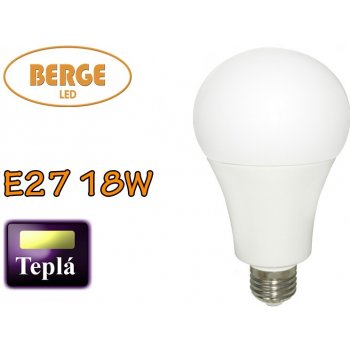 Berge LED žárovka SMD 2835 E27 18W 1650L CCD Teplá bílá
