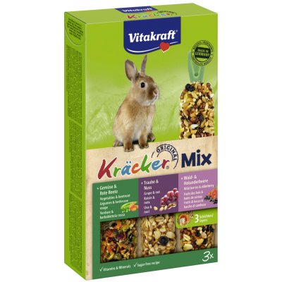 Vitakraft Kracker Mix Králík Popkorn & zelenina & ořechy 3 x 56 g – Zboží Dáma